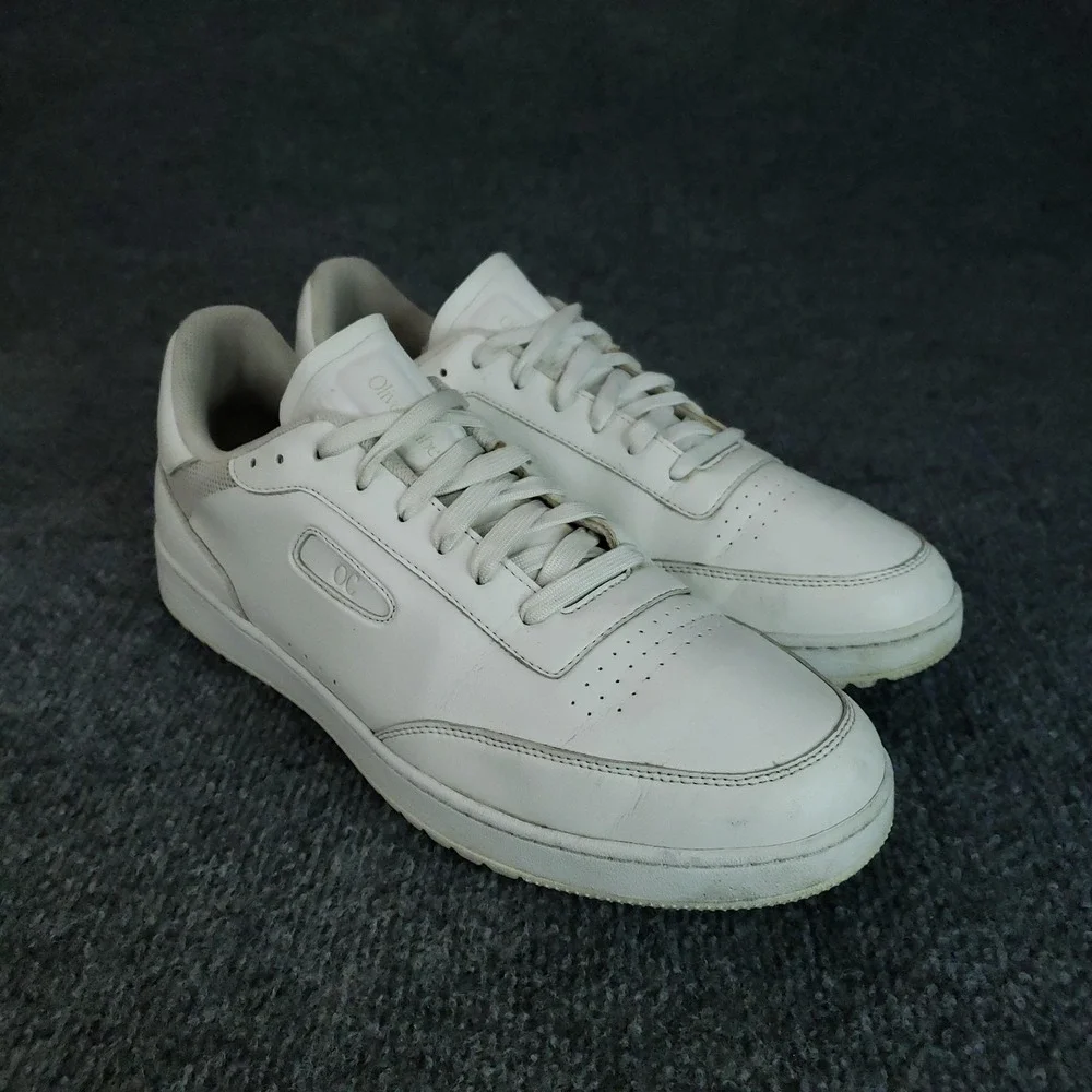 Oliver Cabell Shoes Mens Size 10 White Leather Low Top Casual Comfort Sneakers‎